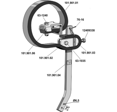 Brazo completo para grada HATZENBICHLER 1909020005 adaptable - BlackSteel©
