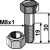 Sechskantschraube M8x1x30 mit Sicherungsmutter