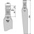 Dent droite pour herse rotative NIEMEYER 34000 adaptable - BlackSteel©