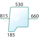 Vitre de porte D/G pour machine agricole CASE IH 1989740C1 adaptable