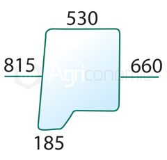Vitre de porte D/G pour machine agricole CASE IH 1989740C1 adaptable