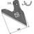 Hackschar 120mm - Halbschar gekröpft rechts - Mehrere Marken