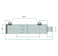 Vérin double effet sans fixation 30-50-550