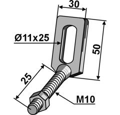 Boulon étrier 11 x 25 mm pour DUTZI adaptable - BlackSteel©