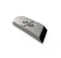 Pointe Gauche carbure et renfort acier pour charrue KVERNELAND 63090 adaptable