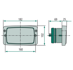 Phare principal pour moissonneuse-batteuse CASE IH 7090385 adaptable