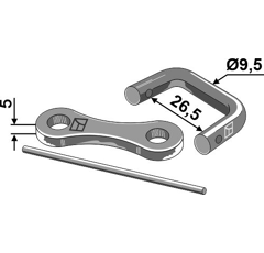 Raccord Ø 9,5 x 26,5 mm pour chaîne à épandeur adaptable