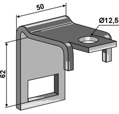 Bride de fixation pour dent 50 x 50 mm adaptable BlackSteel©