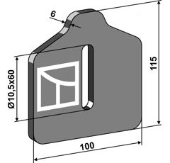 Kettenschloss Ø10 - 10 x 38 (Ref: 69-1-220) - Mehrere Marken