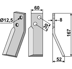 Rotorzinken,  Rechts 167 x 60 Renter L.M.T. Nachbau