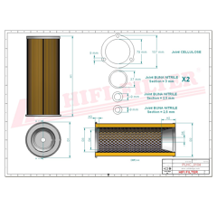 Filtre hydraulique adaptable HIFI FILTER SH59647