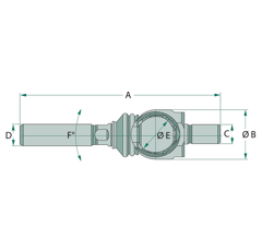 Rotule axiale pour tracteur DEUTZ-FAHR 38704122 adaptable
