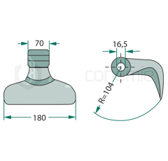 Hammerschlegel für Mulcher FERRI 0901016 – Nachbau  