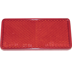 Catadioptre rouge adhésif 94 x 44 mm adaptable
