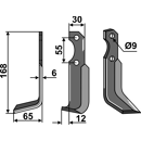 Fräsmesser Links 168 x 30 Bertolini Nachbau