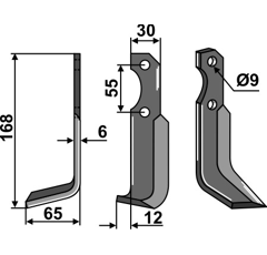 Fräsmesser Links 168 x 30 Bertolini Nachbau