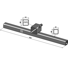 Barre de fixation transversale 600 mm adaptable BlackSteel©
