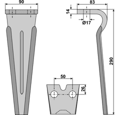 Kreiseleggenzinken - rechts / links RH78 RH  Forigo