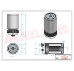 Filtre à gasoil adaptable HIFI FILTER SN30040B