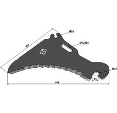 Couteau pour MENGELE 01-129690 adaptable- BlackSteel©