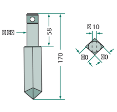 Dent pour herse rotative RAU E-35920 adaptable