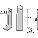 Fräsmesser Rechts 140 x 35 Comeb Nachbau