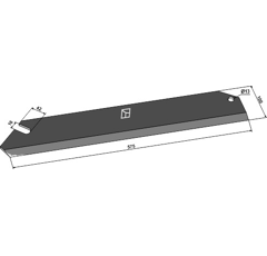 Couteau d'ensilage pour mélangeuse KRONE 015.361.3 adaptable - Blacksteel©