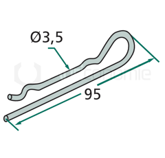 Goupille 95x3,5 pour broyeur TURNER adaptable
