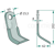 Couteau-Y pour broyeur 202x60mm AGRIMASTER adaptable 