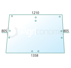 Pare-brise pour machine agricole DEUTZ-FAHR 520514 adaptable