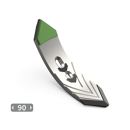 Soc de cultivateur avec plaquettes carbure, renfort acier et rechargement KVERNELAND KK 193570 R adaptable