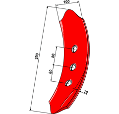 Spitzschar, gedreht - links 101LAN05L Pöttinger-Landsberg Nachbau