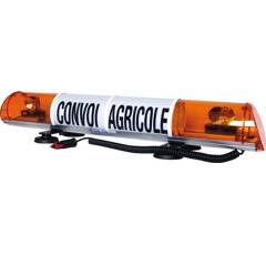 Rampe magnétique 2 Gyrophares orange "Convoi Agricole" câble : 1m de L