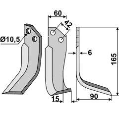 Fräsmesser Rechts 165 x 60 Goldoni Nachbau