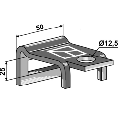 Halter für Zinken 32х10 - 50x15