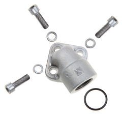 Winkel-Schraubflansch 90°   IG 3/4"BPSmax. Betriebsdruck 315 bar,O-Ring 23,81 x 2,62, 3-Loch-Flansch  WF40IGBSP343