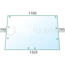 Pare-brise pour machine agricole CASE IH 520594 adaptable