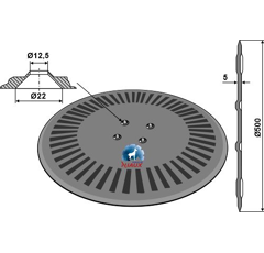 Sechscheibe Ø460x5 - Lochkreis Ø80 - Stärke 5 - Durchmesser 460 - 5.000 kg - Mehrere Marken