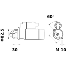 Anlasser MAHLE LETRIKA IS0841 12V 3kW - Traktor