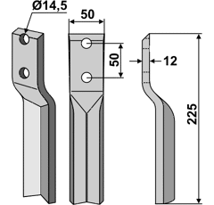 Rotorzinken re / li  225 x 50 Krone Nachbau