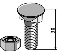 Schraube - M12x1,75x30 - 12.9 - Europäische EA-Qualität