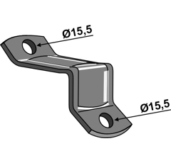 Bride de support Ø 15,5 mm adaptable - BlackSteel©