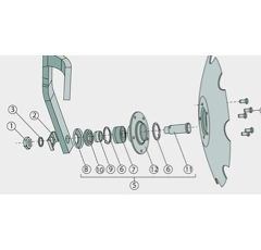 Sechskantmutter rechts für Scheibenegge LEMKEN 3030994 – mit Nachbau  