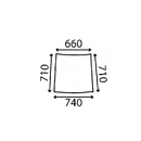 Vitre de porte supérieure gauche pour tracteur JOHN DERRE L58951 adaptable