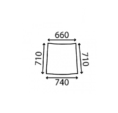 Fensterscheibe -  Traktor oben links JOHN DEERE L58951 - L61305 - L62976 - Nachbau