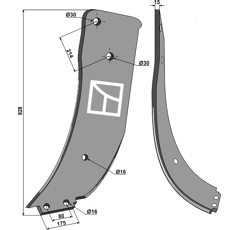 Lame gauche type MICHEL pour décompacteur QUIVOGNE DTS10906 adaptable