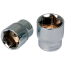 Douille 1/2 6 pans 30 mm chromé + S/CARTE ELIOS