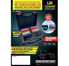 Kit signalisation feu LED magnétique sans fils IP65