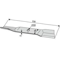 Couteau pour faucheur AS 3753 adaptable - Blacksteel©