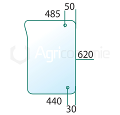 Pare-brise inférieur G. machine agricole JOHN DEERE L213349 adaptable